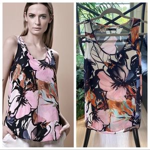 Krisa Summer Haze Floral Print Tank